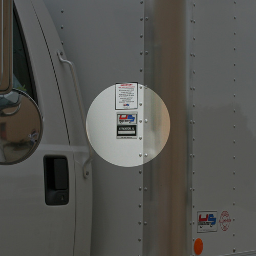 Serial Number Tag on Truck Body
