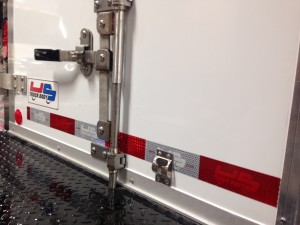 SS slide bolts w/ brush seal for dock bumper or liftgate